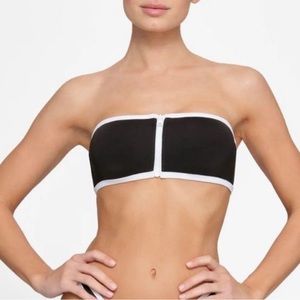 SKIMS Sporty Zipper Swim Bandeau Bikini Top